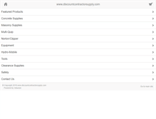 Tablet Screenshot of discountcontractorsupply.com